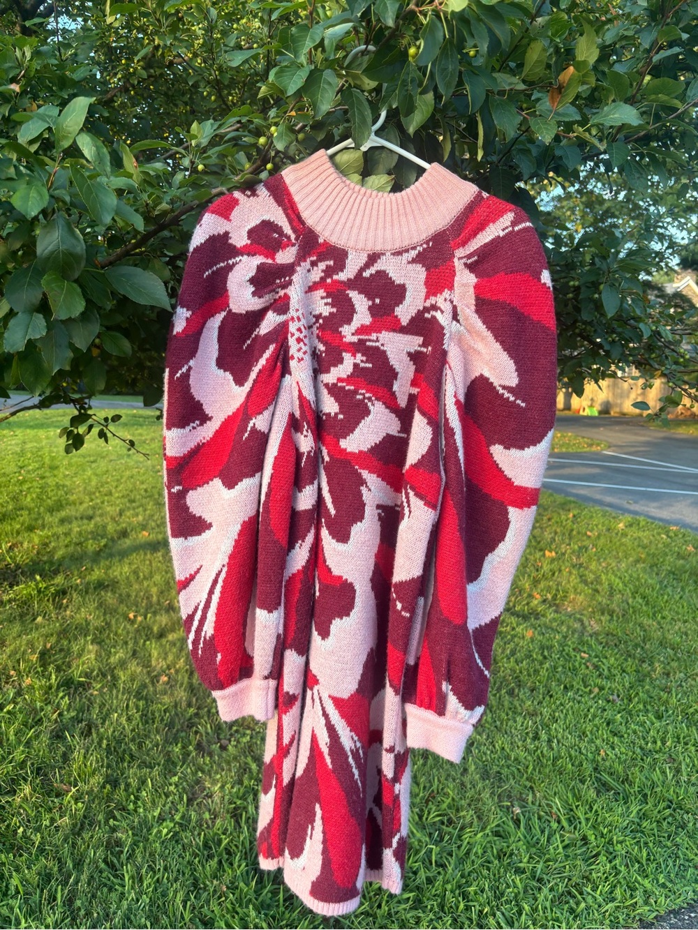 FARM Rio Pink & Red Abstract-Print Cowl Sweater - Picture 2 of 2